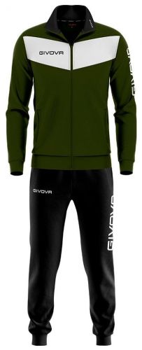 Givova Trainingsanzug Visa dunkelgrün-weiß-schwarz