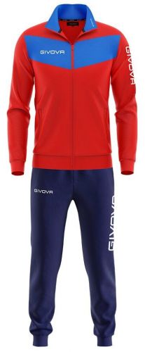 Givova Trainingsanzug Visa rot-blau-dunkelblau