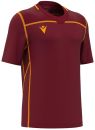 Macron Rugbytrikot Period weinrot-ambergelb